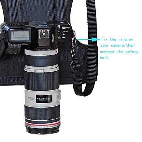 Nicama Dual Shoulder Camera Harness for 2 Cameras  Carrier Chest Vest with Side Holster for Canon 6D 600D 5D2 5D3 Nikon D800 Sony A7S A7R Panasonic Olympus DSLR Cameras HiKing Climbing Wedding Travel - Image 4